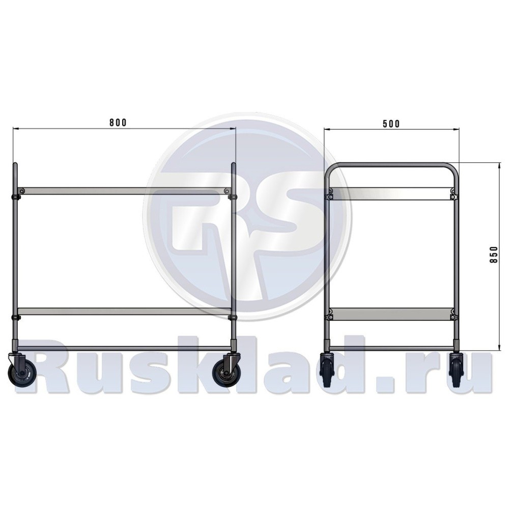 Тележка сервисная двухъярусная СТ Тележка сервисная двухъярусная СТ