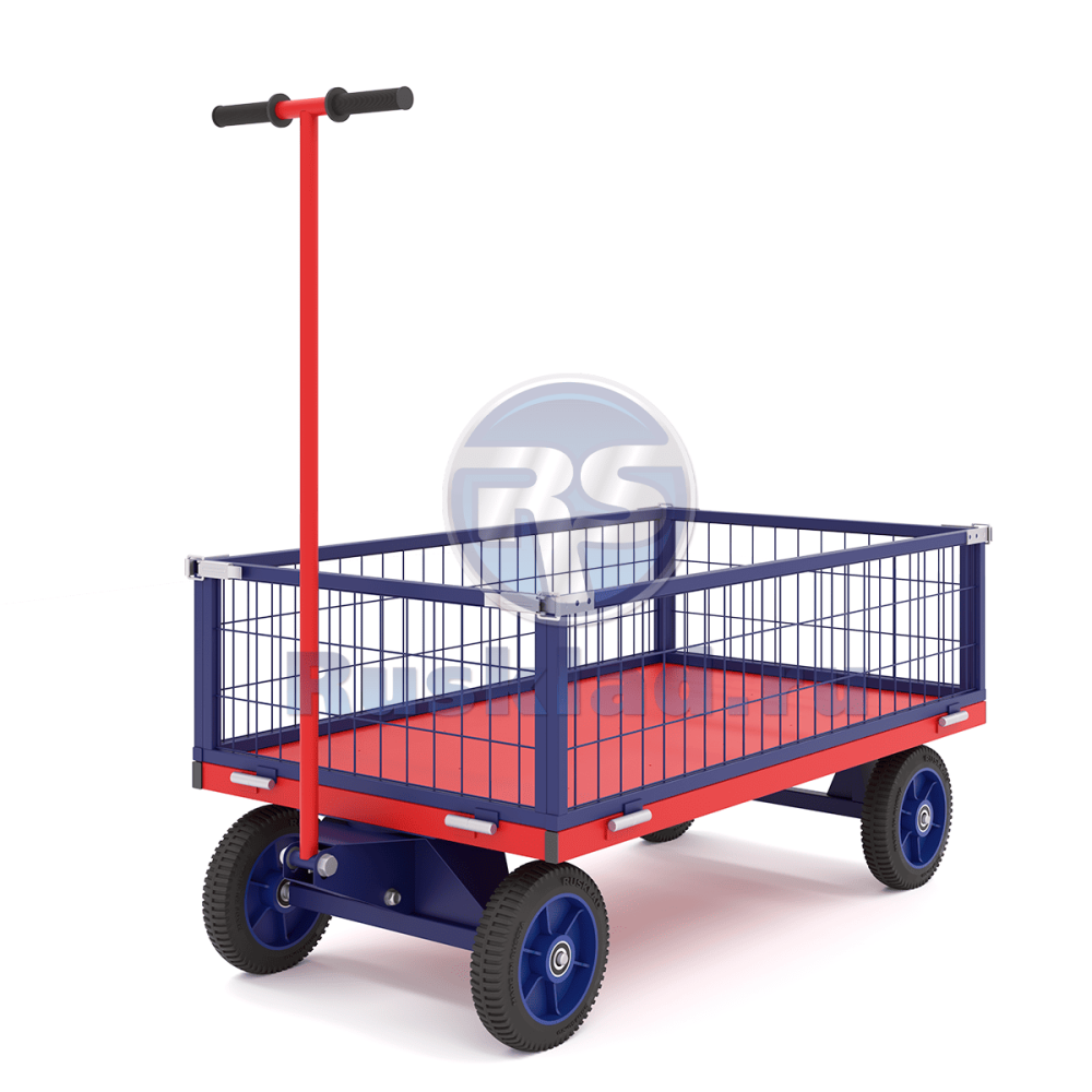 Тележка с поворотной осью и сетчатыми бортами ТПОБ С Тележка с поворотной осью и сетчатыми бортами ТПОБ С